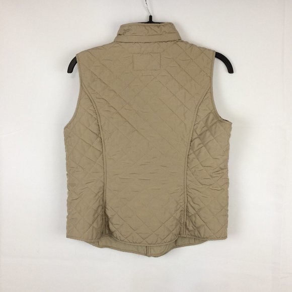 Van Heusen Womens Tan Quilted Zip Front Vest Small - Picture 3 of 6